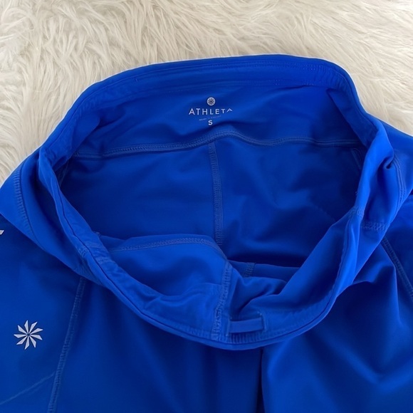 Athleta Leggings Capri Crop Pants Dobby Be Free Blue Athleisure Active Sz Small - Picture 3 of 10